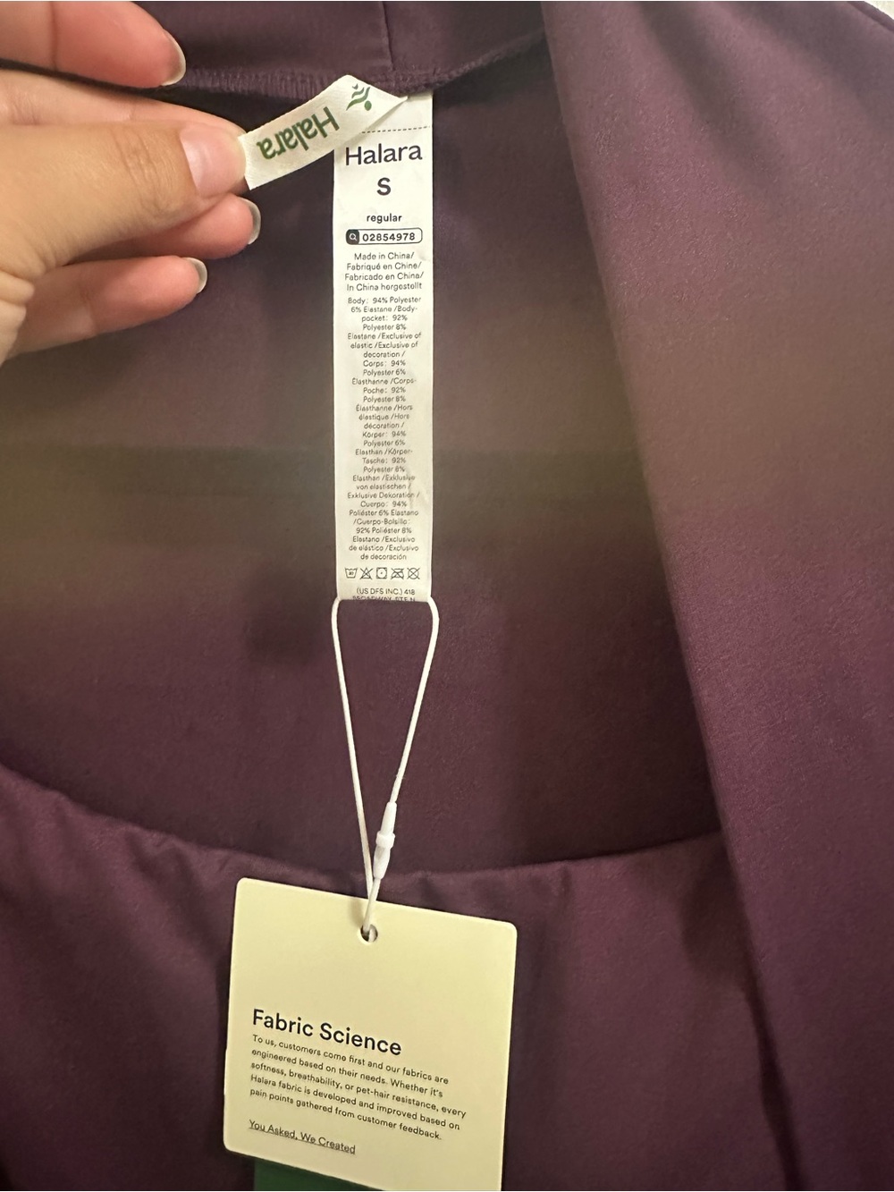 HALARA Long Sleeve Scoop Neck Jumpsuit in Plum - Picture 3 of 5